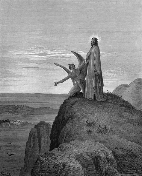 Illustration By Gustave Dore Of The Temptation Of Christ From The
