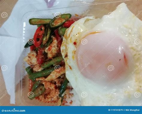 Fried Eggs On Fried Sea Bass Tom Yum With Squid And Shrimp Stock Image Image Of Healthy Fresh