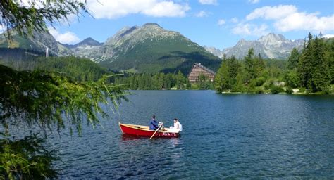 Štrbské Pleso Beautiful Glacial Lake In The High Tatras