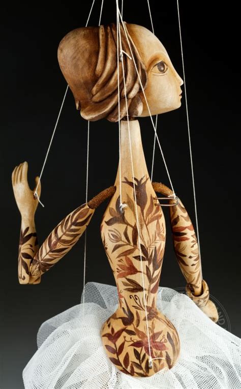 Wooden Marionette Ballerina Marionettescz