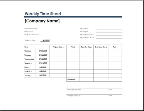 Ms Excel Official Time Sheet Templates Formal Word Templates