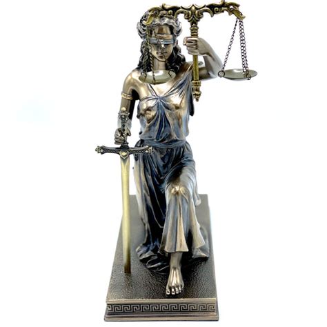 Lady Justice Kneeling Holding Scale And Sword Mystic Elements