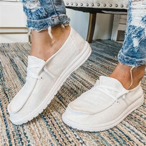 Women Classic Canvas Flat Low Top Slip On Loafers Casual Shoes Women