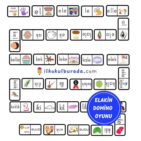 Elakİn Domino Oyunu 52 Adet Kart İlkokul Burada