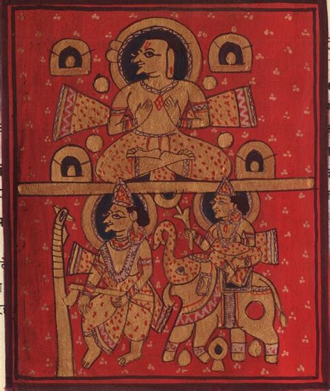 Kalpasutra Jain Illuminated Manuscript Painting Jainism Indian