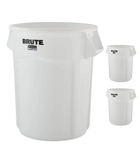 Rubbermaid Commercial Products Fg265500wht Brute Heavy Duty Round Trash