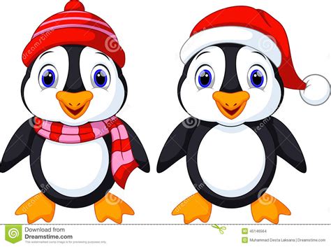 Cute Penguins Cartoon Stock Illustration Image 45146564