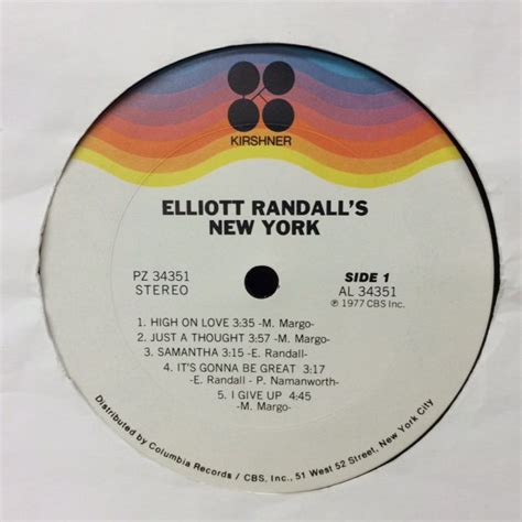 Elliot Randall Elliott Randalls New York Red Ring Records