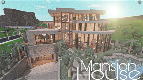 Roblox Bloxburg Hillside Modern Mansion House Build Modern Mansion