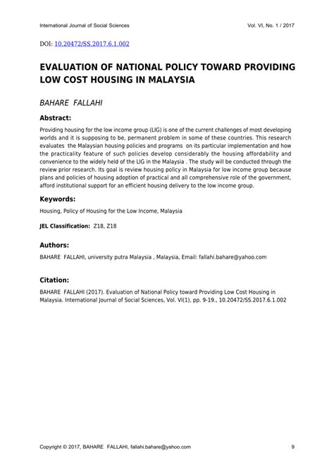 Bumi lots and low to medium cost properties aren't always easy to identify, so. (PDF) EVALUATION OF NATIONAL POLICY TOWARD PROVIDING LOW ...
