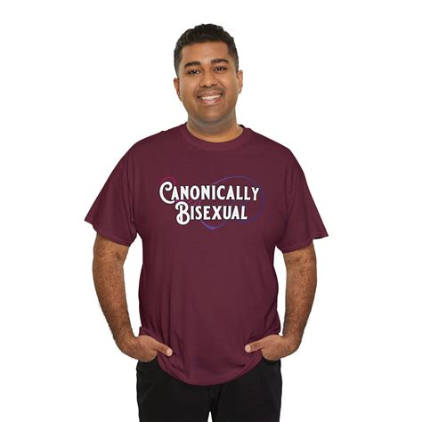 canonically bisexual unisex cotton bi pride tee shirt nerdykeppie
