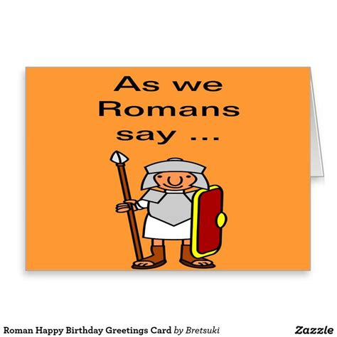 Roman Happy Birthday Greetings Card Happy Birthday