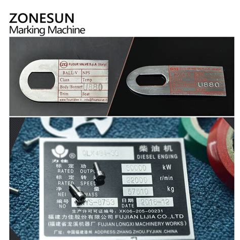 Zonesun Manual Sheet Embosser Metal Stainless Steel Stamping Printer
