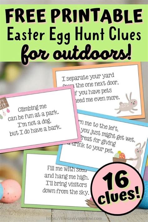 The Most Epic Easter Egg Hunt With Clues Printable Scavenger Hunt