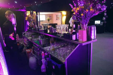 stunning purple mobile bar hire for a private event in bramley surrey ace bar events