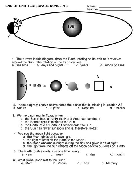 Solar System Quiz For Grade 3 With Answers Jinda Olm