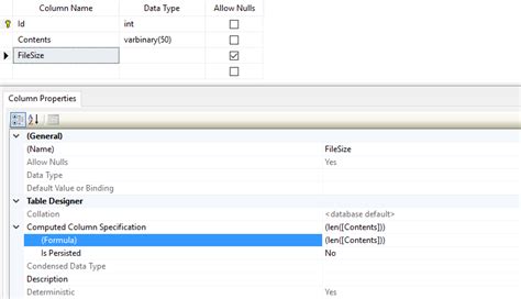 sql server - Entity Framework 6 Code First VarBinary Length in mapping ...