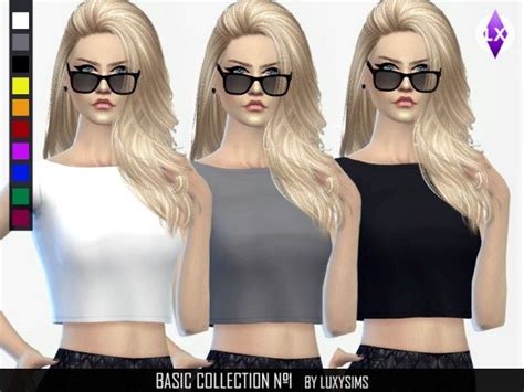 The Sims Resource Basic Short Shirt By Luxysims • Sims 4 Downloads