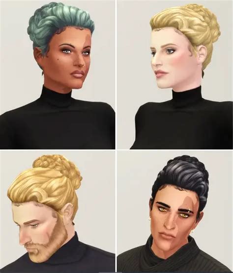 Sims 4 Hair Long Male Braid Pigtails Firstbda