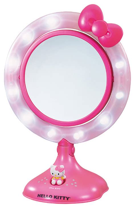 Hello kitty has her image on everything, so you can easily theme your bathroom with shower curtains, toilet paper, rugs and other items. Hello Kitty Lighted Makeup Mirror - Contemporary - Kids ...
