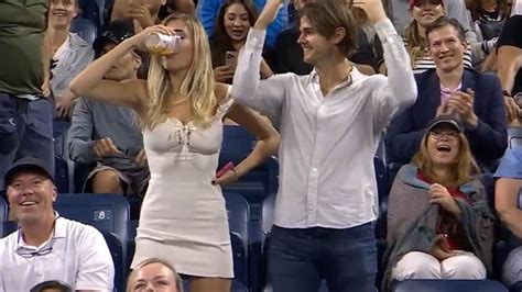 Watch Us Open Beer Girl Returns Chugs While Crowd Cheers In Epic Viral Video Tennis News