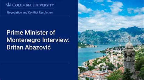 A Conversation With Prime Minister Dritan Abazović Of Montenegro