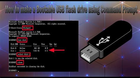How To Create Bootable Usbflash Drive Using Command Prompt Cmd Youtube