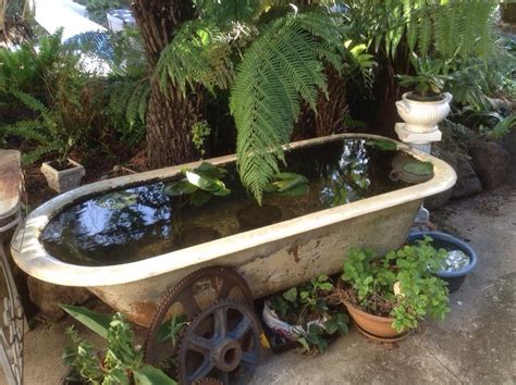 Join our friendly community that shares tips and ideas for gardens, along with seeds and plants. BATH TUB FISH POND … | Ponds backyard, Garden bathtub ...