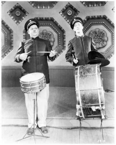 Laurel And Hardy Great 8x10 Still Playing Drums G757 Ebay