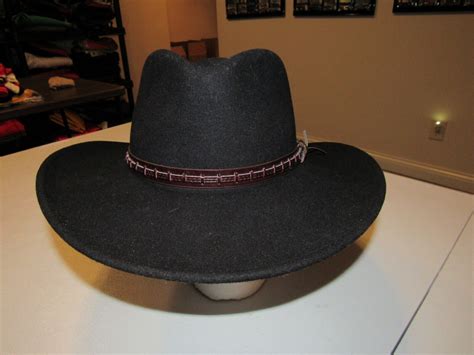 Bailey Mens Firehole Lite Felt Wool Black Western Cowboy Hat Size L