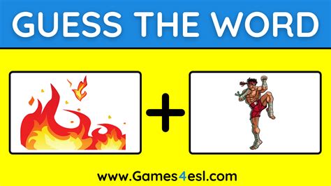 Compound Words Game Guess The Emoji Quiz Games4esl