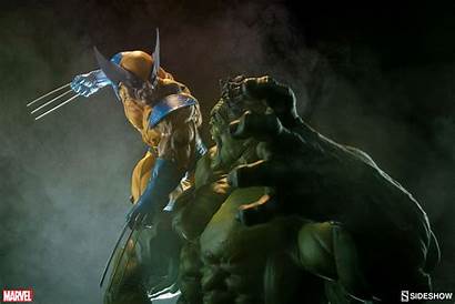 Wolverine Hulk Wallpapers Marvel Statue 4k Sideshow
