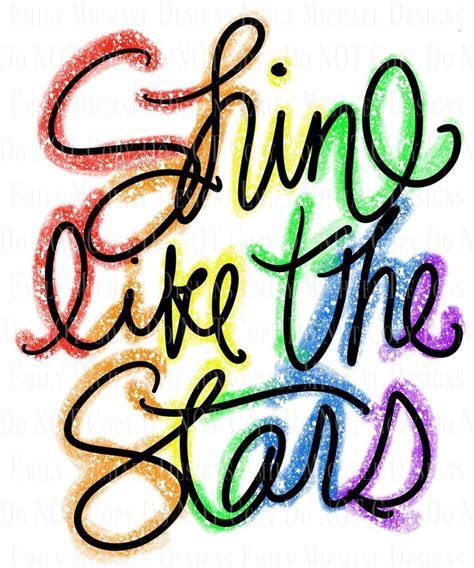 Shine Like The Stars Digital Download Png Shine Sublimation Etsy