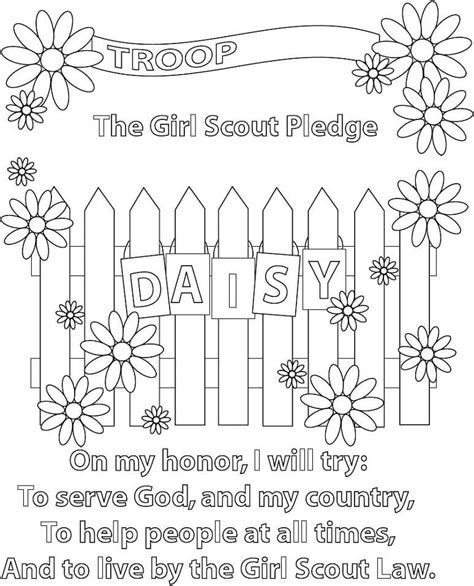 Girl Scout Pledge Coloring Page Free Printable Coloring Pages For Kids