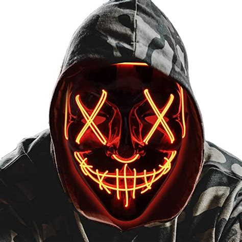 Halloween Purge Mask Scary Led Mask Light Up