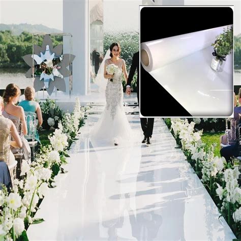 New Arrival White Themes Wedding Centerpieces Mirror Carpet Aisle