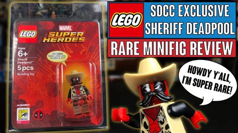 Super Rare Lego Sheriff Deadpool Sdcc Exclusive Minifig Review Youtube
