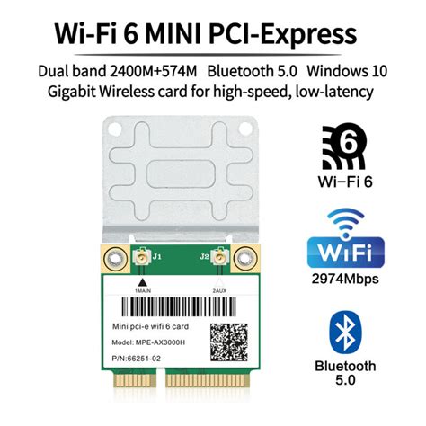 Wifi 6 Dual Band 3000mbps Mpe Ax3000h Wireless Half Mini Pci E Wifi