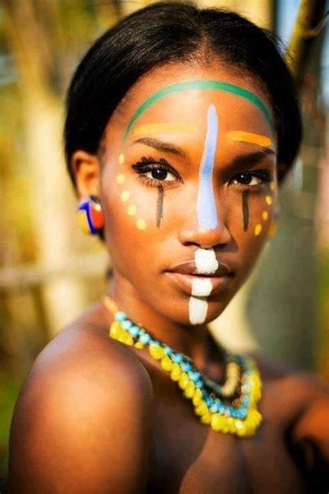 Pin By Utopik Festival Clothing Ra On Beauty Of Africa African Makeup African Tribal