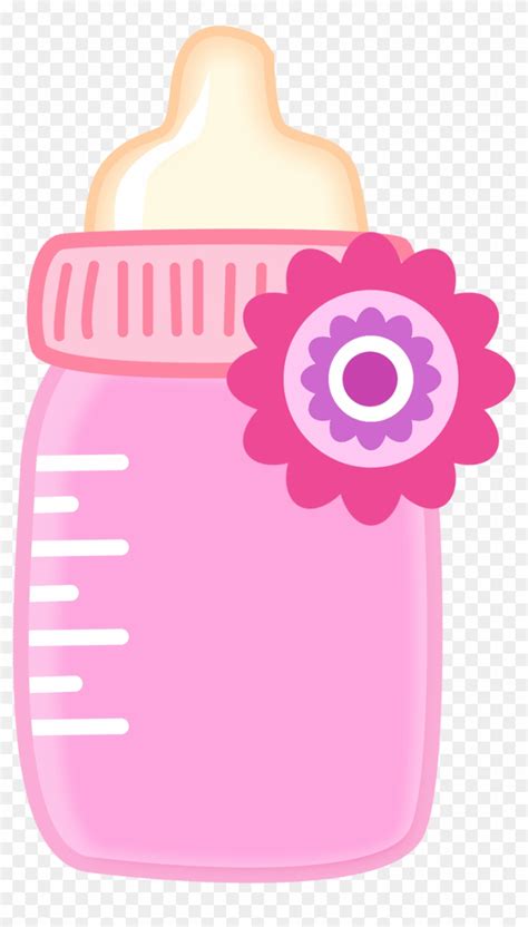 Diaper Baby Bottles Infant Shower Clip Art Pink Bottle Png Clipartix