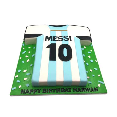Messi Argentina Jersey Cake Birthday Cake In Dubai Cake Delivery