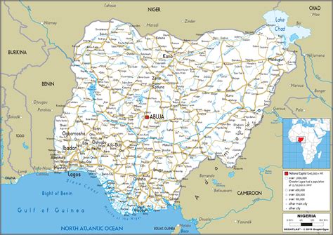 Nigeria Road Wall Map By Graphiogre Mapsales