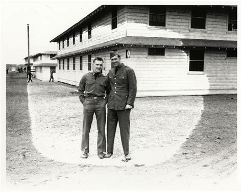 Hank Greenberg Posing With Unidentified Soldier At Fort Custer Dpl