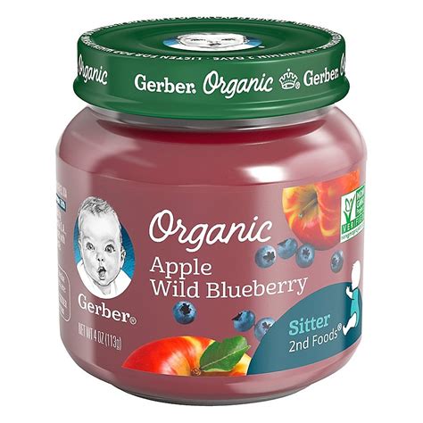 Gerber® 2nd Foods® 4 Oz Organic Apple And Wild Blueberry Baby Food