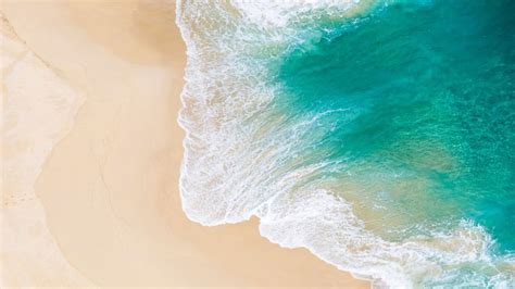 Seashore From Above Wallpaper Backiee