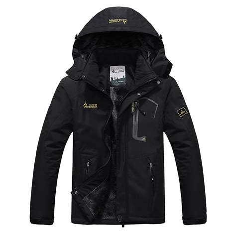 Sportshub Men Winter Inner Fleece Waterproof Jacket Outdoor Warm Coat