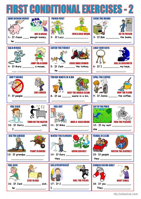 FIRST CONDITIONAL 2 General Gramma English ESL Worksheets Pdf Doc