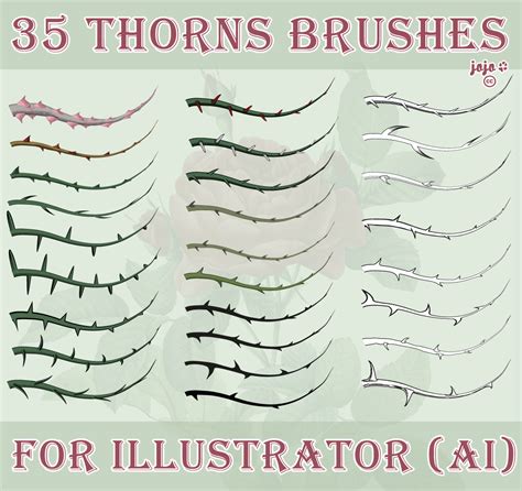 Thorns Brushes For Illustrator Ai By Jojo Ojoj On Deviantart