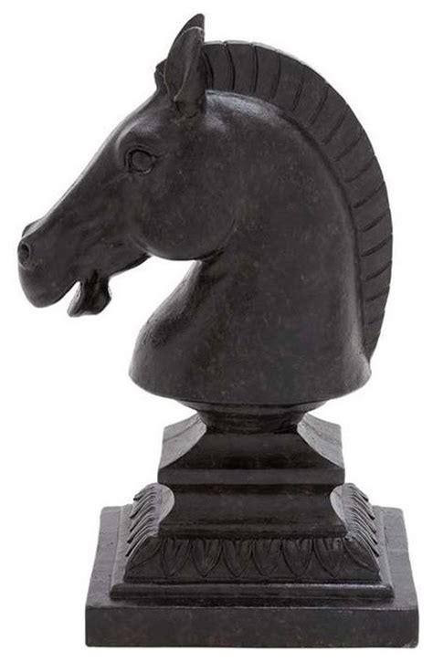 Home decor in ho chi minh city, vietnam. Decorative Poly Stone Chess Knight Horse Head Piece ...