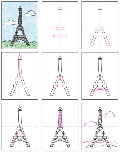 How To Draw The Eiffel Tower · Art Projects For Kids